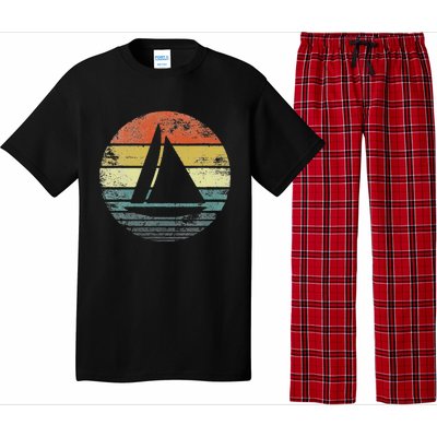 Captains Boat Owners Gifts Funny Retro Sailboat Sailing Ship Pajama Set