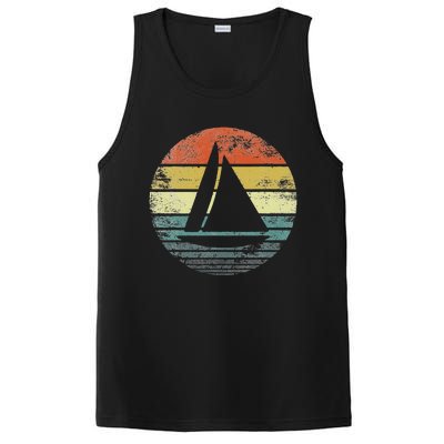 Captains Boat Owners Gifts Funny Retro Sailboat Sailing Ship PosiCharge Competitor Tank