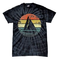 Captains Boat Owners Gifts Funny Retro Sailboat Sailing Ship Tie-Dye T-Shirt