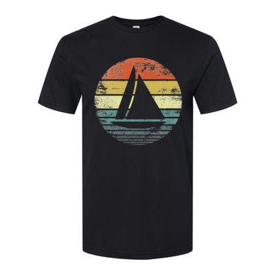 Captains Boat Owners Gifts Funny Retro Sailboat Sailing Ship Softstyle® CVC T-Shirt