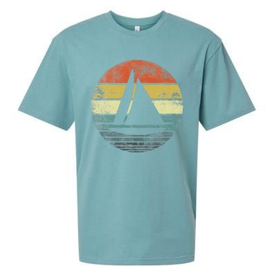 Captains Boat Owners Gifts Funny Retro Sailboat Sailing Ship Sueded Cloud Jersey T-Shirt