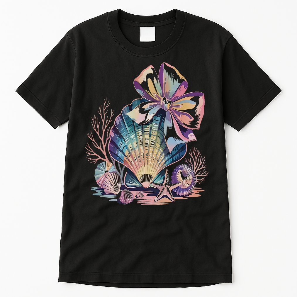 Coquette Bow Ocean Beach Coastal Summer Women Tall T-Shirt