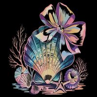 Coquette Bow Ocean Beach Coastal Summer Women V-Neck T-Shirt