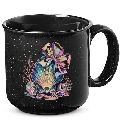 Coquette Bow Ocean Beach Coastal Summer Women 15oz Campfire Ceramic Mug