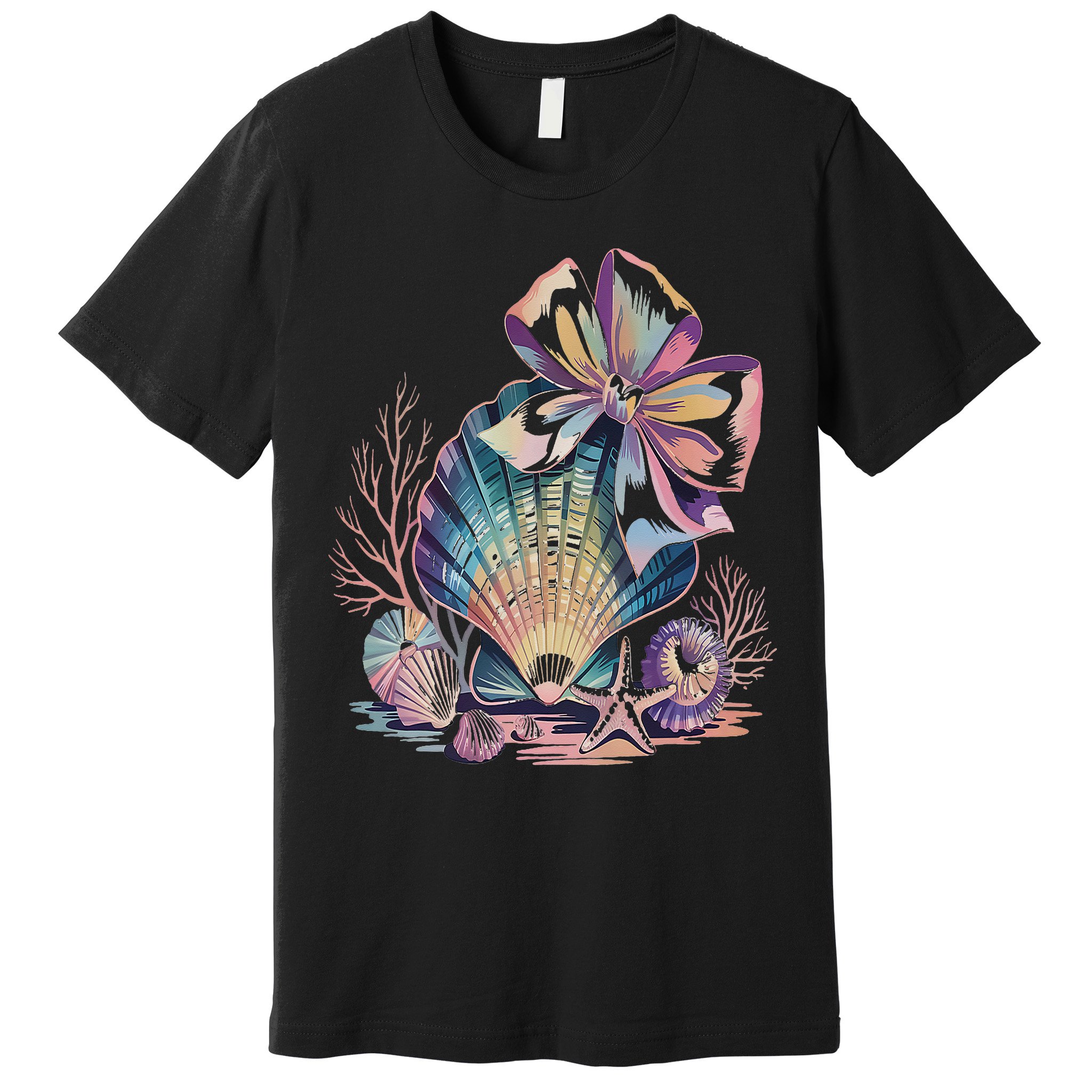 Coquette Bow Ocean Beach Coastal Summer Women Premium T-Shirt