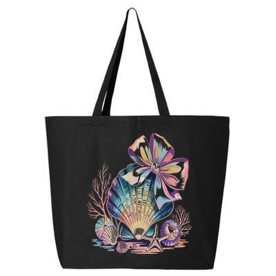 Coquette Bow Ocean Beach Coastal Summer Women 25L Jumbo Tote