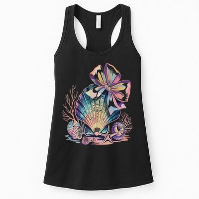Coquette Bow Ocean Beach Coastal Summer Women Womens Tank Top