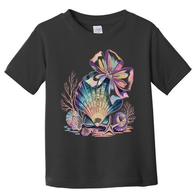 Coquette Bow Ocean Beach Coastal Summer Women Toddler T-Shirt
