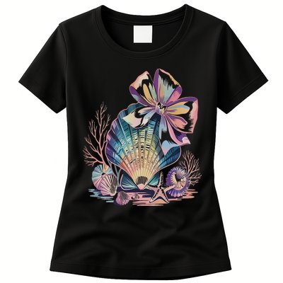 Coquette Bow Ocean Beach Coastal Summer Women Womens T-Shirt