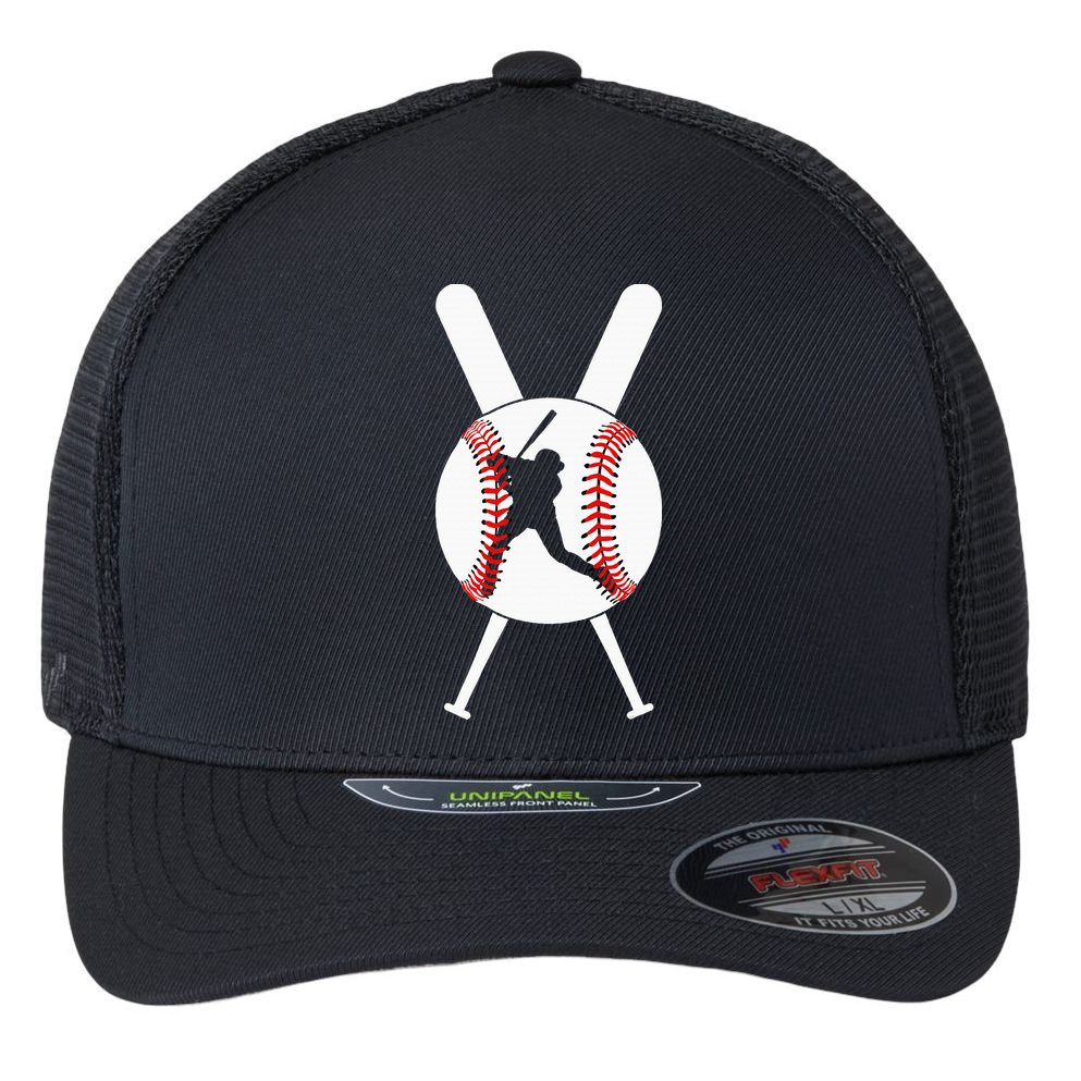 Cool Baseball Player Flexfit Unipanel Trucker Cap