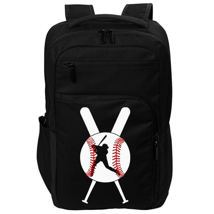 Cool Baseball Player Impact Tech Backpack