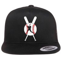 Cool Baseball Player Flat Bill Trucker Hat