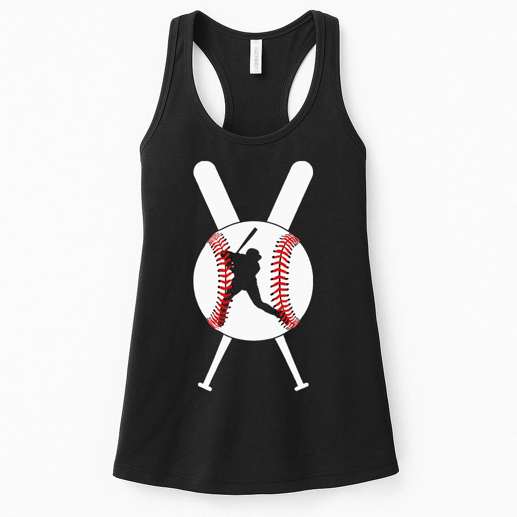 Cool Baseball Player Womens Tank Top