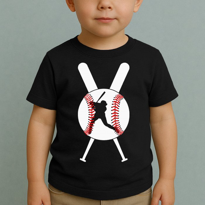 Cool Baseball Player Toddler T-Shirt