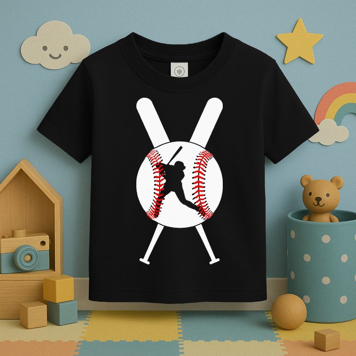 Cool Baseball Player Toddler T-Shirt