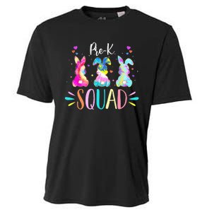 Cute Bunnies Pre-k Teacher Squad Easter Day Tie Dye Cooling Performance Crew T-Shirt