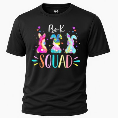 Cute Bunnies Pre-k Teacher Squad Easter Day Tie Dye Performance Shirt