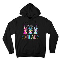 Cute Bunnies Pre-k Teacher Squad Easter Day Tie Dye Hoodie