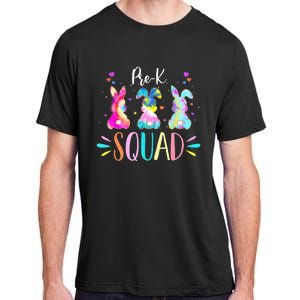 Cute Bunnies Pre-k Teacher Squad Easter Day Tie Dye Adult ChromaSoft Performance T-Shirt