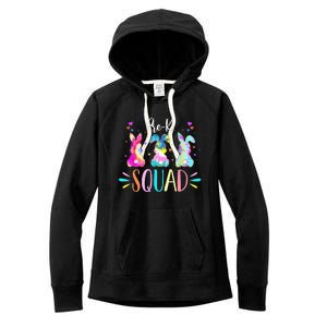 Cute Bunnies Pre-k Teacher Squad Easter Day Tie Dye Women's Fleece Hoodie