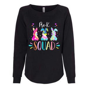 Cute Bunnies Pre-k Teacher Squad Easter Day Tie Dye Womens California Wash Sweatshirt