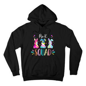 Cute Bunnies Pre-k Teacher Squad Easter Day Tie Dye Tall Hoodie