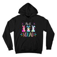 Cute Bunnies Pre-k Teacher Squad Easter Day Tie Dye Tall Hoodie