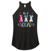 Cute Bunnies Pre-k Teacher Squad Easter Day Tie Dye Women's Perfect Tri Rocker Tank