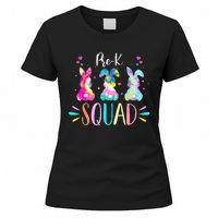 Cute Bunnies Pre-k Teacher Squad Easter Day Tie Dye Women's T-Shirt