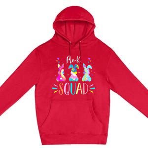 Cute Bunnies Pre-k Teacher Squad Easter Day Tie Dye Premium Pullover Hoodie