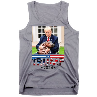 Cute Baby Pygmy Hippo Moo Deng Pets For Trump 2024 Tank Top