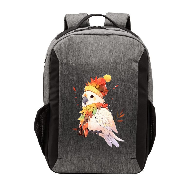Cockatoo Bird Parrot Autumn Fall Leaves Thanksgiving Vector Backpack