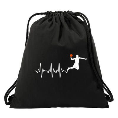 Cool Basketball Player Design For Men Women Basketball Lover Drawstring Bag