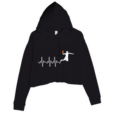 Cool Basketball Player Design For Men Women Basketball Lover Crop Fleece Hoodie