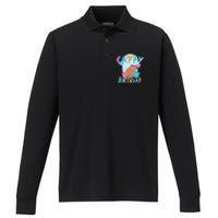 Capybara Birthday Party Capybaras For Girl And Boy Performance Long Sleeve Polo