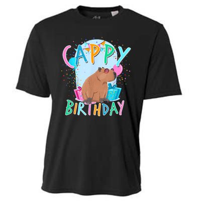 Capybara Birthday Party Capybaras For Girl And Boy Cooling Performance Crew T-Shirt