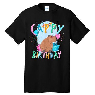 Capybara Birthday Party Capybaras For Girl And Boy Tall T-Shirt