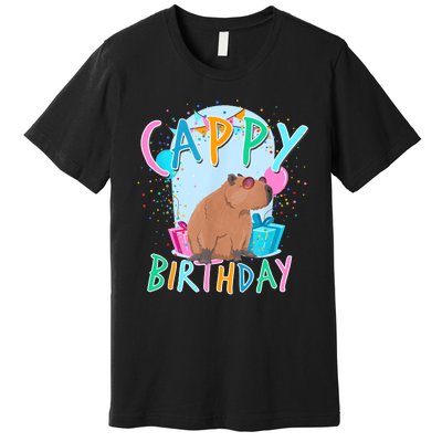 Capybara Birthday Party Capybaras For Girl And Boy Premium T-Shirt