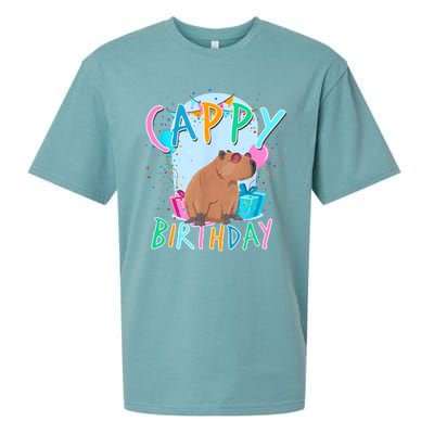 Capybara Birthday Party Capybaras For Girl And Boy Sueded Cloud Jersey T-Shirt