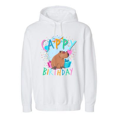 Capybara Birthday Party Capybaras For Girl And Boy Garment-Dyed Fleece Hoodie