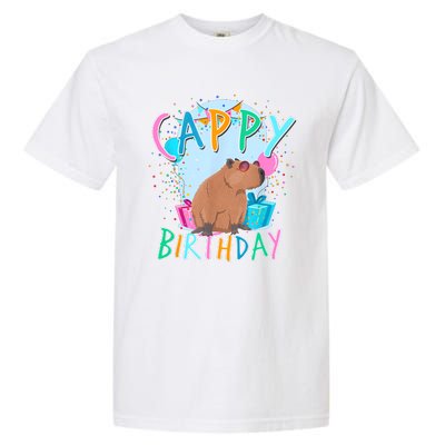 Capybara Birthday Party Capybaras For Girl And Boy Garment-Dyed Heavyweight T-Shirt