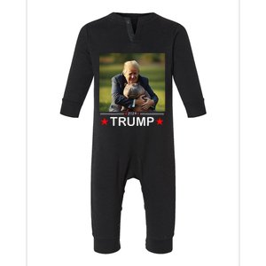 Cute Baby Pygmy Hippo Moo Deng Pets For Trump 2024 Infant Fleece One Piece