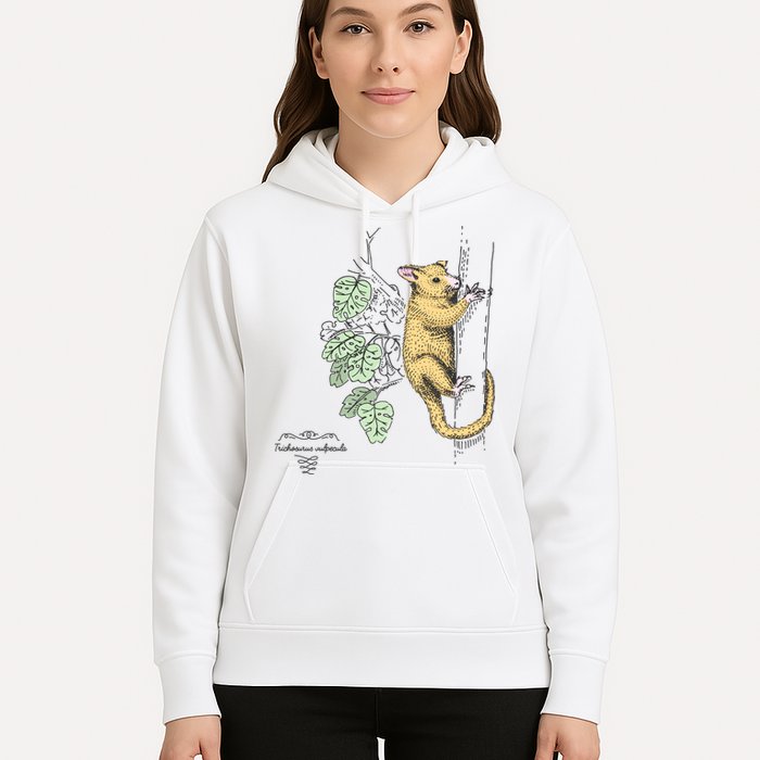 Common Brushtail Possum Trichosurus Vulpecula Engraved Hoodie