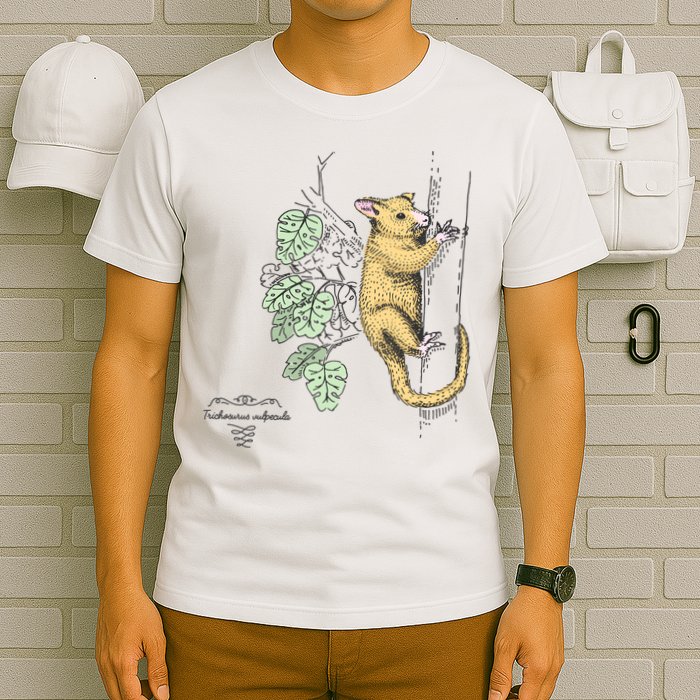 Common Brushtail Possum Trichosurus Vulpecula Engraved T-Shirt