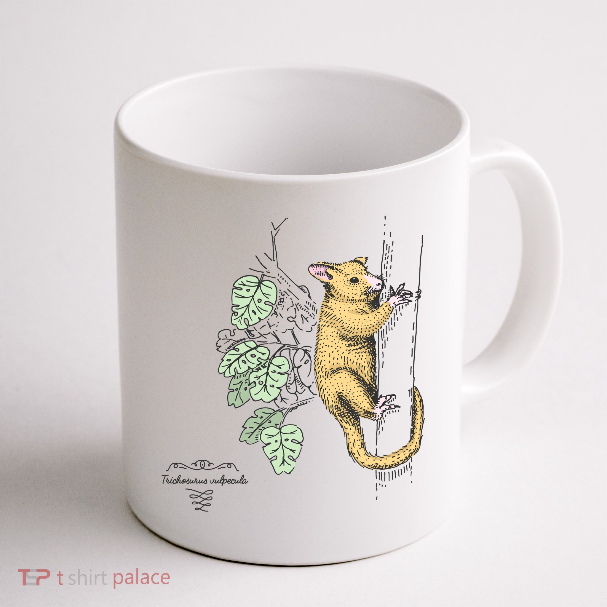 Common Brushtail Possum Trichosurus Vulpecula Engraved Mug