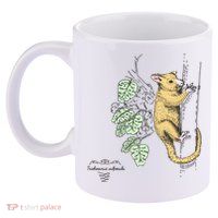 Common Brushtail Possum Trichosurus Vulpecula Engraved 11oz C Handle Ceramic Mug