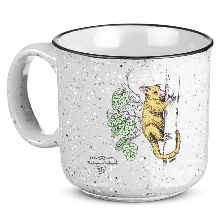 Common Brushtail Possum Trichosurus Vulpecula Engraved 15oz Campfire Ceramic Mug