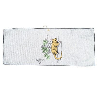 Common Brushtail Possum Trichosurus Vulpecula Engraved Large Microfiber Waffle Golf Towel