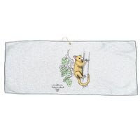 Common Brushtail Possum Trichosurus Vulpecula Engraved Large Microfiber Waffle Golf Towel