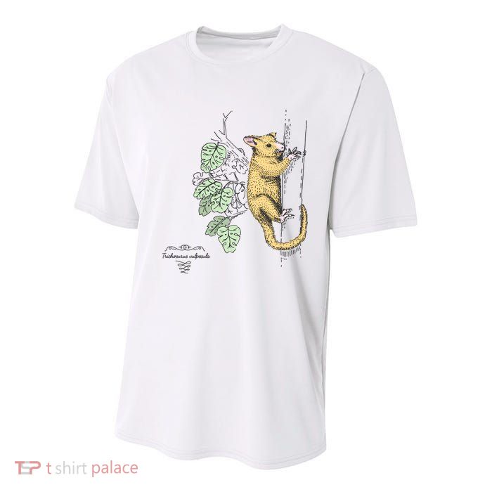 Common Brushtail Possum Trichosurus Vulpecula Engraved Youth Performance Sprint T-Shirt